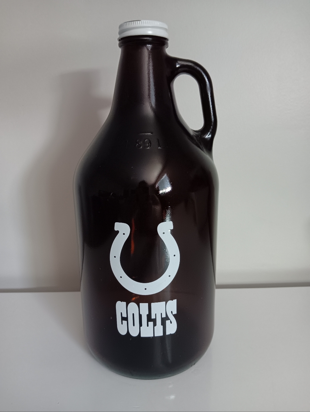 NFL Indianapolis Colts Glass Growler Bottle